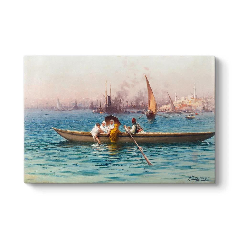 Fausto Zonaro - Kayık Üzerinde Tablosu - Model 1